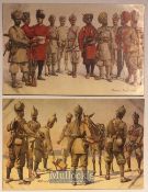 India – c1900 2x Types of Indian army postcards showing Pioneer regiments & Punjabi’s. From the ‘our