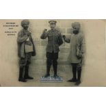India & Punjab – Sikh, Hindu & French Officers original vintage postcard of Sikhs Officer having a
