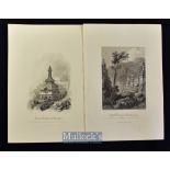 India - c1860 Fourteen steel engravings depicting various scenes such as Exterior of Hindoo
