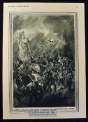 India - India's Loyalty print 1916 drawn by Lionel Edwards, measures 28x40cm