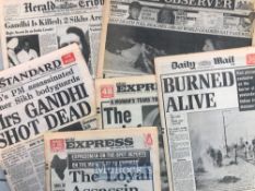 India & Punjab – 1984 Sikh Killings Newspaper Collection A collection of six original and complete