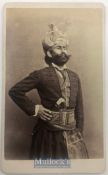 India & Punjab – Indian Warrior A fine carte-de-visits CDV photograph of an Indian warrior in a