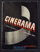 Cinerama World Premiere at the Broadway Theatre, New York, September 30th 1952 Souvenir