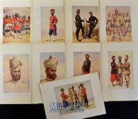 India & Punjab - Nine original colour plates from The Armies of India 1911 painted by Major A.C.