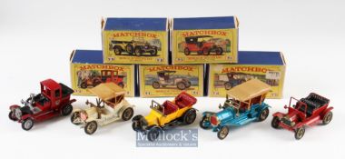 Matchbox Models of Yesteryear Diecast Cars Y1 1911 Model 'T' Ford New Model in red, Y4 1900 Opel