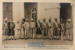 India & Punjab – Punjab Rulers at Kapurthala Jubilee original antique postcard of the ruling princes