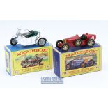 Matchbox Diecast Lesney Models of Yesteryear Y6 Supercharged Bugatti Type 35 and Y8 1914 Sunbeam