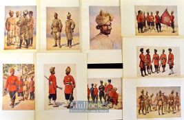 India & Punjab - Nine original colour plates from The Armies of India 1911 painted by Major A.C.