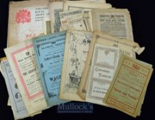 Assorted Selection of Early and Pre 1900 Theatre Programmes including Globe Theatre, Royal Strand