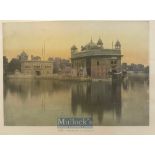 India – c1870s Original lithograph of the Golden Temple & the Lake of Immortality, Amritsar