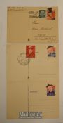 WWII German Propaganda Postcards 2x marked with Churchill stamp, with blank reverse, another