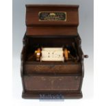 19th century George Whight & Co 'Celestina' Organette in wooden case with hinged front with side