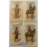India - Collection of 4x original British Indian army Cigarette cards showing regiments Sepoy 26th