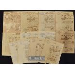 Cuba - Very Rare Group of 12x African slavery Death Certificates - the slaves are noted as having