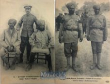 India & Punjab – Indian & Sikh Troops in France postcards two original vintage First World War