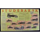 Motoring - Studebaker Cars, 1923 Catalogue An impressive fold out catalogue illustrating and