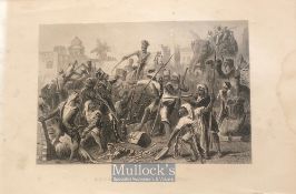 The Indian Mutiny collection of (5) original steel engravings - Sepoys dividing the spoil, capture