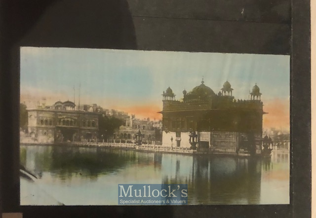 Original Glass slide of the Holiest Sikh shrine, Golden Temple of Amritsar Punjab. c1880s