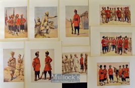 India & Punjab - Nine original colour plates from The Armies of India 1911 painted by Major A.C.