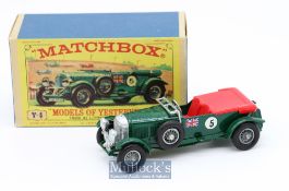 Matchbox Diecast Lesney Models of Yesteryear Y5 1929 4.5 Litre Bentley in British Racing Green
