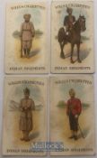 India - Collection of 4x original British Indian army Cigarette cards showing regiments 53rd Sikh