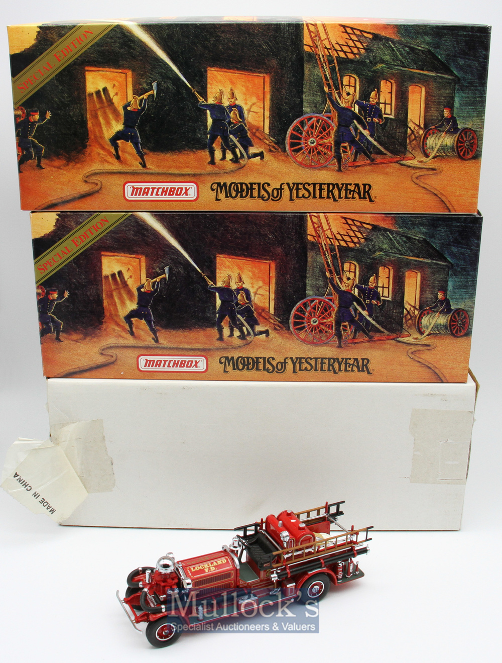 Matchbox Diecast Models of Yesteryear Fire Engine Series YSFE01 1930 Ahren's Fox, together with