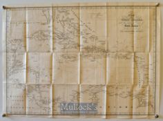 West Indies - Chart of The West Indies with Adjacent Coast of South America showing the Tracks of