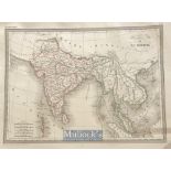 Map of the India & the Chinese Empire steel engraved and hand coloured. c1846 Dimensions: 39 x 29.