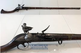 India & Punjab – Indian Jezail Flintlock rifle A scarce and well preserved muzzle-loading long arm
