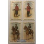 India - Collection of 4x original British Indian army Cigarette cards showing Sikh regiments 15th
