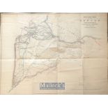 India & Punjab - C1856 Rare large post Sikh wars outline Map of the Punjab by Lt col R Napier -