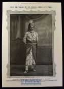India - 1907 His Highness Prince Ranjitsinghi in his Gorgeous Robes as Jam of Nawanagar print from