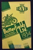 Motoring - Levis Motor Cycles, 1934 Sales Catalogue A fine 8 page Sales Catalogue, illustrating