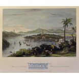 China - 1843 Whampoa, from Dane's Island colour engraving drawn by T. Allom measures 25x20cm approx