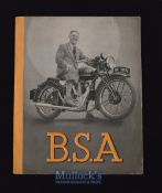 B.S.A. 1934 Sales Catalogue A period 6 page fold out Sales Catalogue, illustrating one machine and