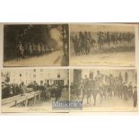 India – WWI Original postcards (4) Indian soldiers march on horseback, northern France c1914
