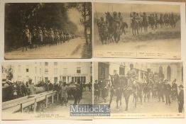 India – WWI Original postcards (4) Indian soldiers march on horseback, northern France c1914