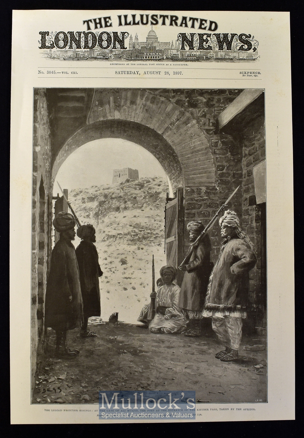 India - 1897 The Indian Frontier Rising: At the gate of Ali Musjid, the fort at the entrance of