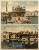 India & Punjab – c1900 Golden Temple Original colour postcards (2) views of the Sikhs holiest