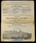 An Early Impressive Railway Travelling Chart Of Places To See Each Side Of The Railway Line From
