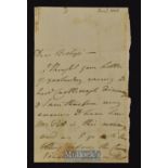 Pitt on his death bed – Anxious Enquiry into his health – John Pratt (Lord Camden) 1806 Autograph