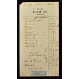 Coaching Inn Printed Bill - Talbot Inn, Bradford, 1848 Printed bill with manuscript annotations