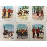 India & Punjab – Sikh Regimental Military chromolithograph Prints a set of six antique prints of