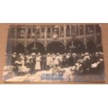 WWI Original Real photo postcard of Wounded Sikh Soldiers at the dome, Brighton. England c1914.