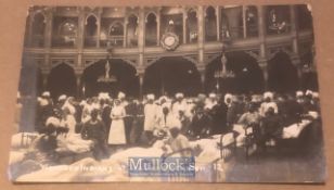 WWI Original Real photo postcard of Wounded Sikh Soldiers at the dome, Brighton. England c1914.