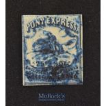 United States Of America - Pony Express Special Postage Stamp 1861 Vignette of a Pony Express