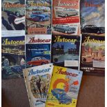 1950s The Autocar Magazines includes a mixed variety running from 1950 to 1957, condition is mixed