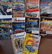 1950s The Autocar Magazines includes a mixed variety running from 1950 to 1957, condition is mixed