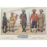 India – c1900s Original print Types of the Indian Army depicting 15th ludhiana Sikhs, Sikh Bengal