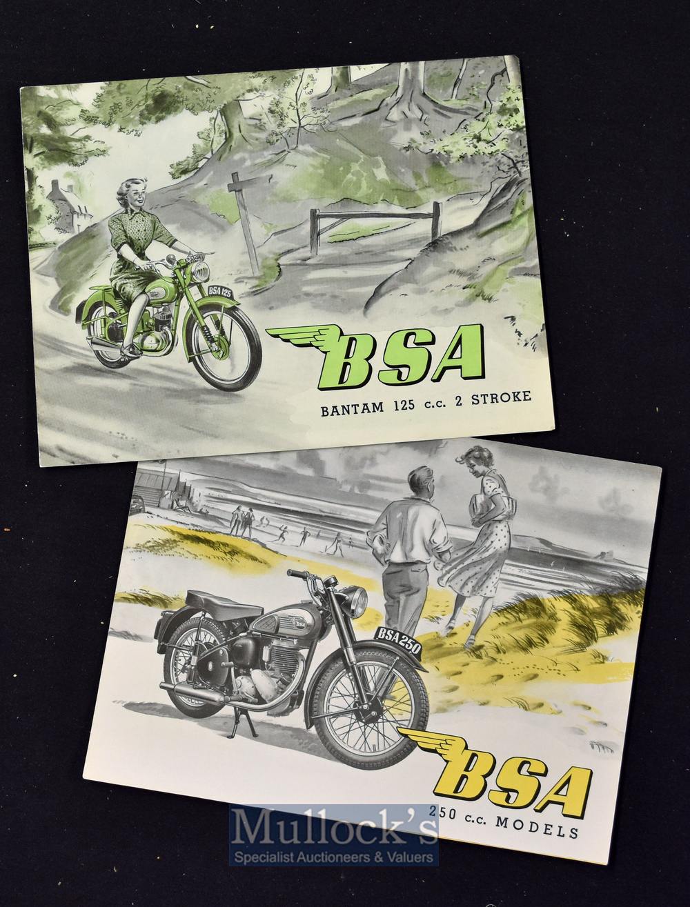 BSA 250 C.C. MODELS Trade Catalogues 1952 To include a 4 page Sales Catalogue, illustrating and